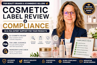 review cosmetic labels, eu cosmetics, cosmetic review for eu and fda compliance
