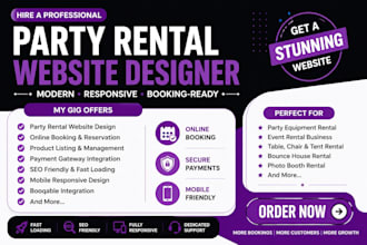 design party rental website photo booth booking website booquable website
