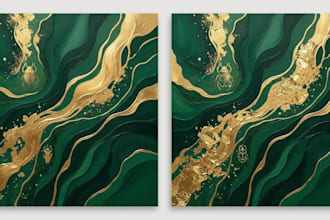 create luxury ai art and modern wall decor mockup design