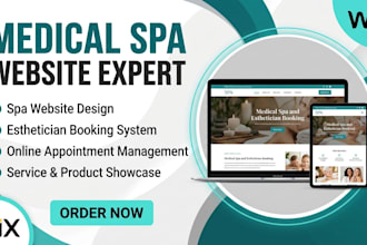 build wix medical spa or esthetician booking website