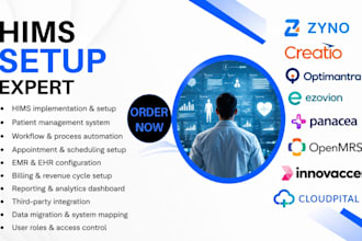 setup hims zyno creatio optimantra ezovion panacea openmrs innovaccer cloudpital