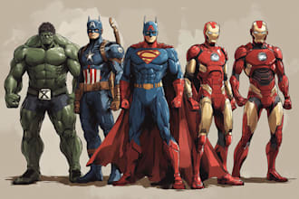 superhero character for comics
