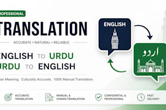 do manual urdu translation with proofreading