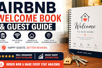 reate a professional airbnb welcome book and guest guide