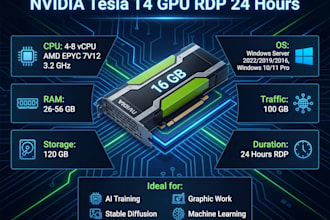 provide windows GPU rdp for ai server and stable diffusion
