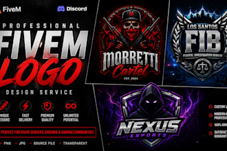 design modern gaming visuals for fivem and discord
