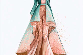 draw a fashion illustration or sketch