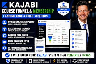 do kajabi coaching online course funnel membership landing page email sequence