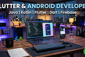 develop flutter and native android apps using java