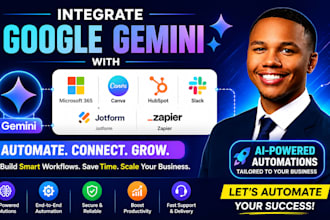 integrate google gemini with microsoft 365 canva hubspot slack jotform zapier
