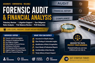 do forensic audit fudiciary litigation due ratio analysis trial balance fda cpa