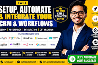 setup ghl hubspot crm zoho crm pipedrive close io crm n8n make zapier automation