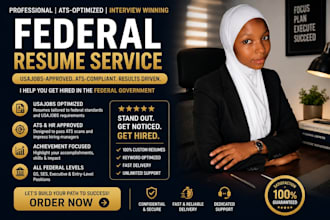 write a professional federal resume and cover letter