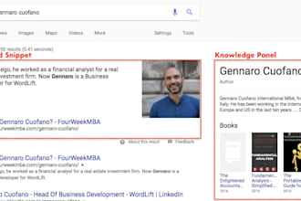 create a google knowledge panel knowledge graph for person or business