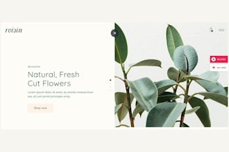 design flower website flower store florist website shopify website gift website