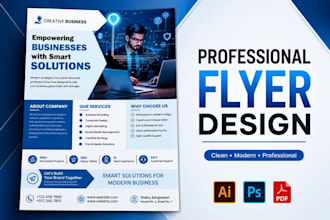 create professional eye catching bi fold tri fold brochure and flyer design