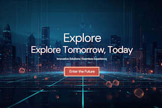 design futuristic landing page hero sections