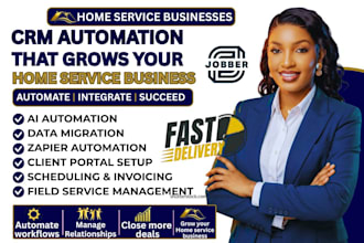 jobber crm scheduling invoicing ai automation zapier for home service business