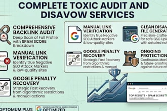 audit and disavow toxic spammy backlinks for google penalty removal