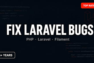 fix laravel bugs, errors and api issues