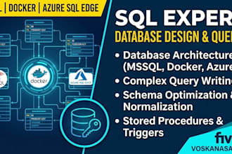 write sql queries and design relational databases