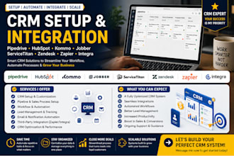 pipedrive crm hubspot kommo ninjapipe jobber servicetitan zendesk zapier integra