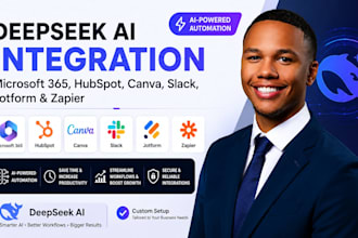 do deepseek ai integration with microsoft 365 hubspot canva slack jotform zapier