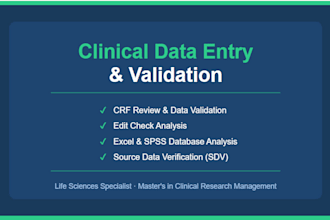 do clinical data entry and validation for life sciences projects