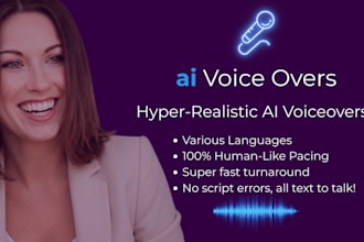 provide ai voice overs in any language, gender, or accent