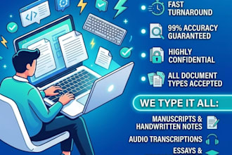 do accurate typing, data entry and document conversion