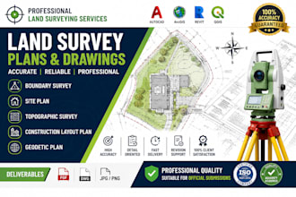 land survey plans site plan boundary construction, topography geodetic plan