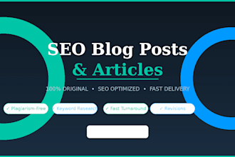 write SEO blog posts and articles for your website