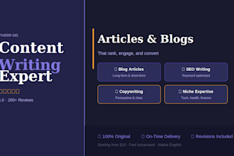 write SEO blog posts and articles on ai and tech topics