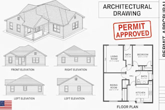 plot plan, site plan and building permit drawing in autocad