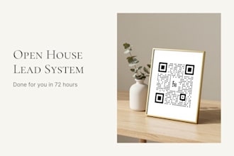 set up a done for you open house qr code lead capture system for realtors