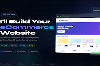 develop a scalable full stack ecommerce website
