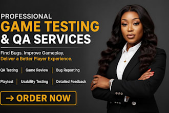 professionally test playtest  QA test your game with detailed feedback review