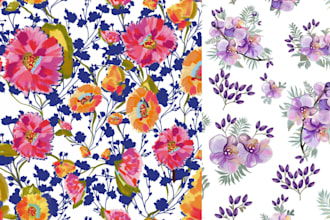 do create seamless pattern design for fabric and fashion