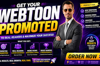 professionally promote your webtoon, manga, or comic to real reader and fans