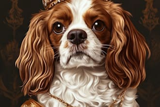 custom pet portrait, dog portrait, cat portrait