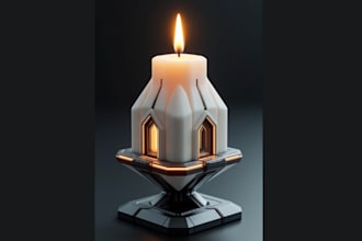 design professional 3d candle mold for silicone mold production