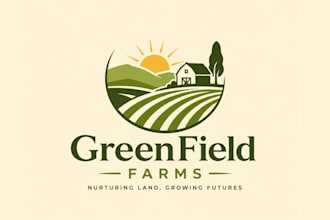 make professional agriculture, farm and landscape logo