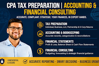 be CPA tax accountant for tax consulting, filling, planning, international tax