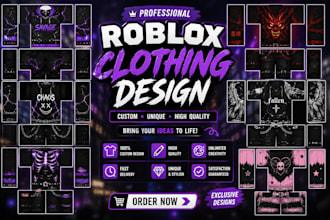 design custom roblox clothing shirt and pant for you create roblox clothes
