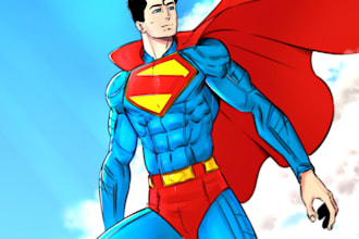 draw awesome anime or webtoon art style illustration