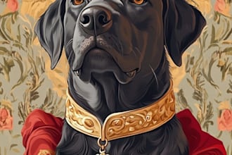 draw amazing pet portrait