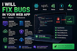 fix react nextjs django fastapi and API bugs