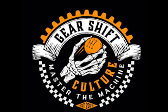 design outdoor gear brand vintage logo with business