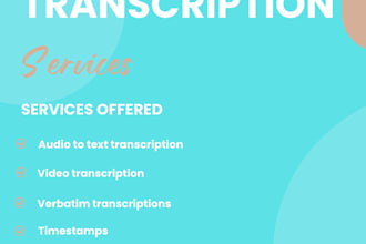 transcribe english, german, and french audio and video transcription