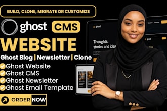 build ghost cms website ghost blog newsletter clone or migrate ghost cms website
